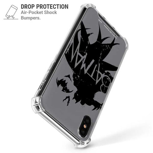 DC Comics Batman Silhouette Art iPhone XS Max Clear Case